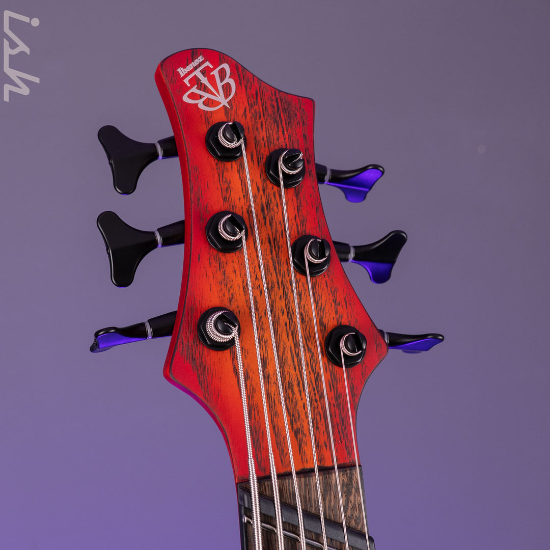 Ibanez BTB866MS 6-String Bass Workshop Brown Topaz Burst Flat