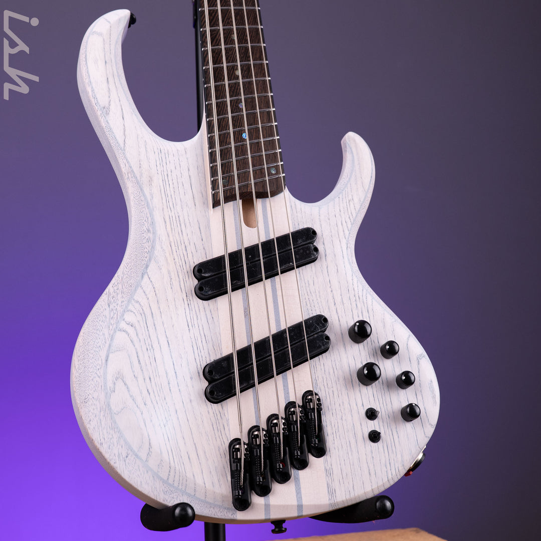 Ibanez BTB865MS 5-String Bass Workshop Transparent White Flat