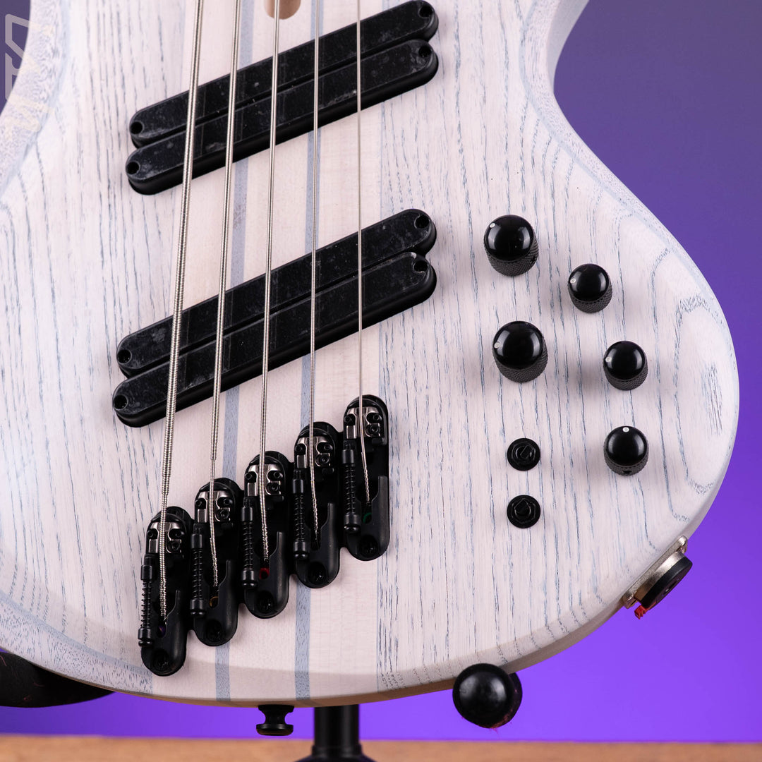 Ibanez BTB865MS 5-String Bass Workshop Transparent White Flat
