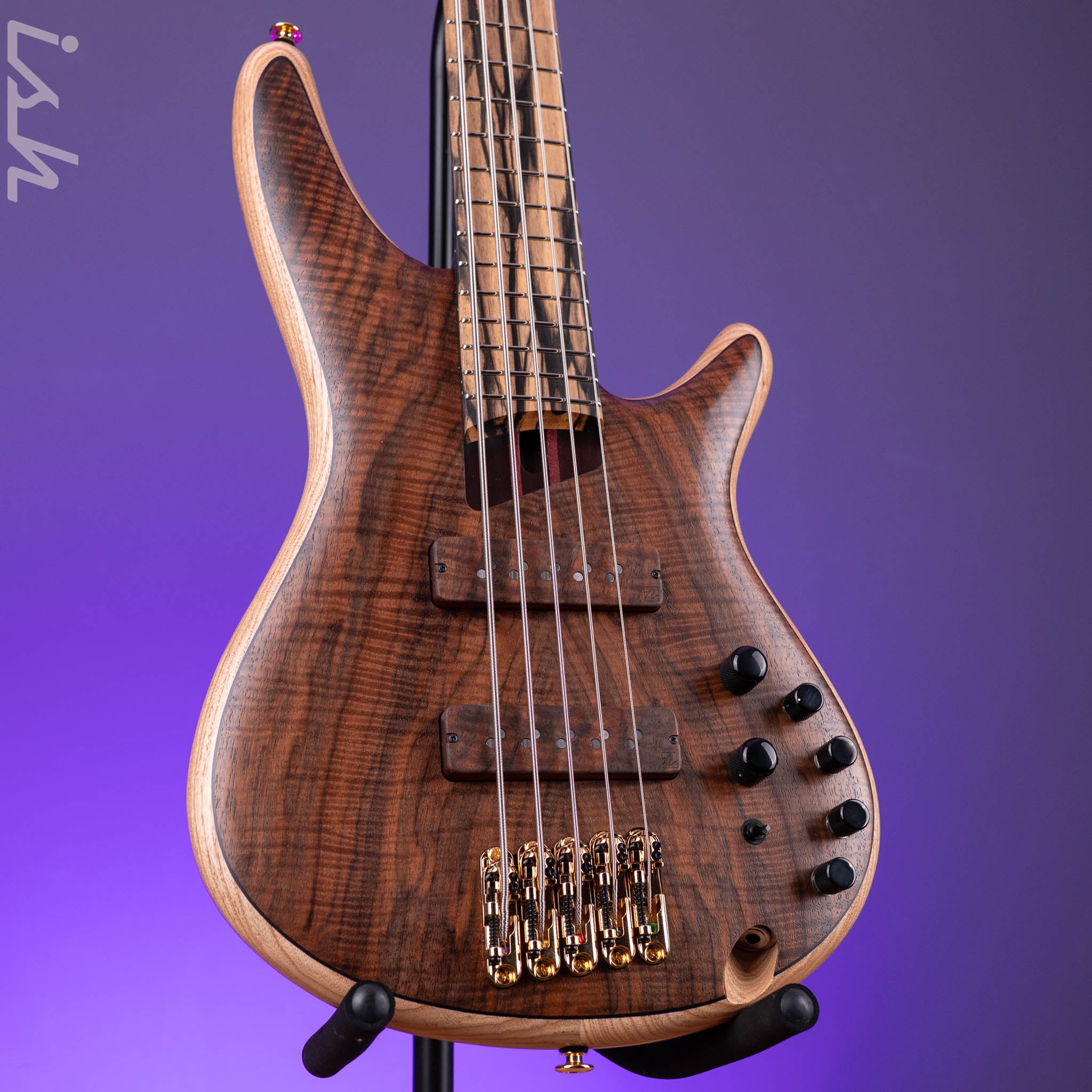 ibanez 5弦 ssr635 ウォルナット Ibanez Custom Shop Visions SR 5-String Bass Natural Bastogne