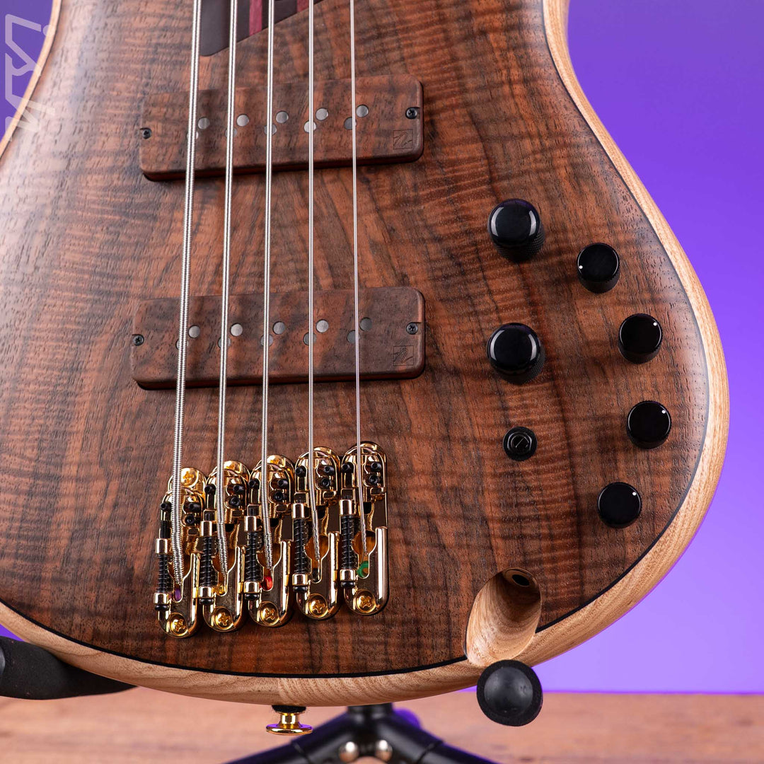 Ibanez Custom Shop Visions SR 5-String Bass Natural Bastogne Walnut