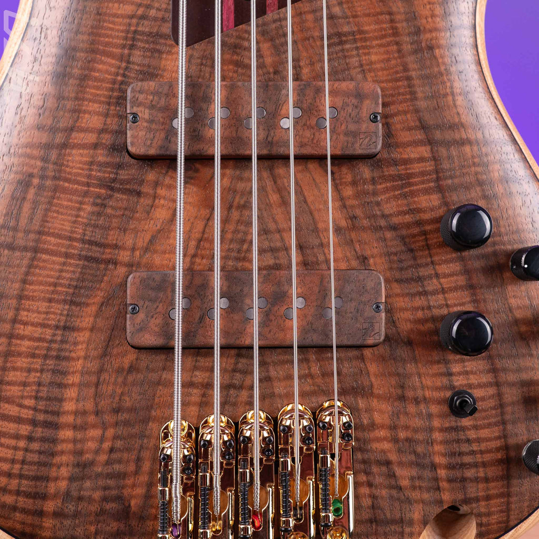 Ibanez Custom Shop Visions SR 5-String Bass Natural Bastogne Walnut
