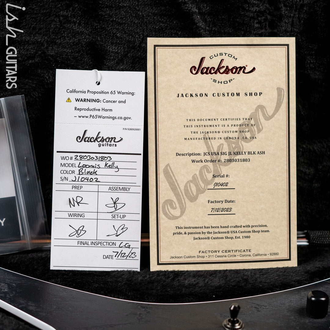 2023 Jackson USA Jeff Loomis Signature Kelly Custom Shop Black Ash