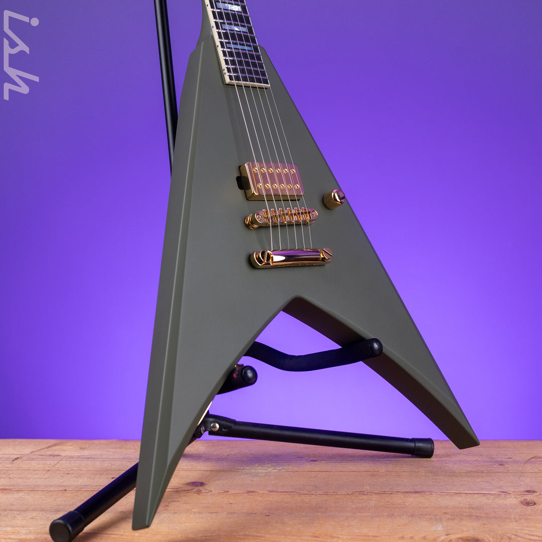 Jackson Custom Shop King V Olive Drab Gold Hardware