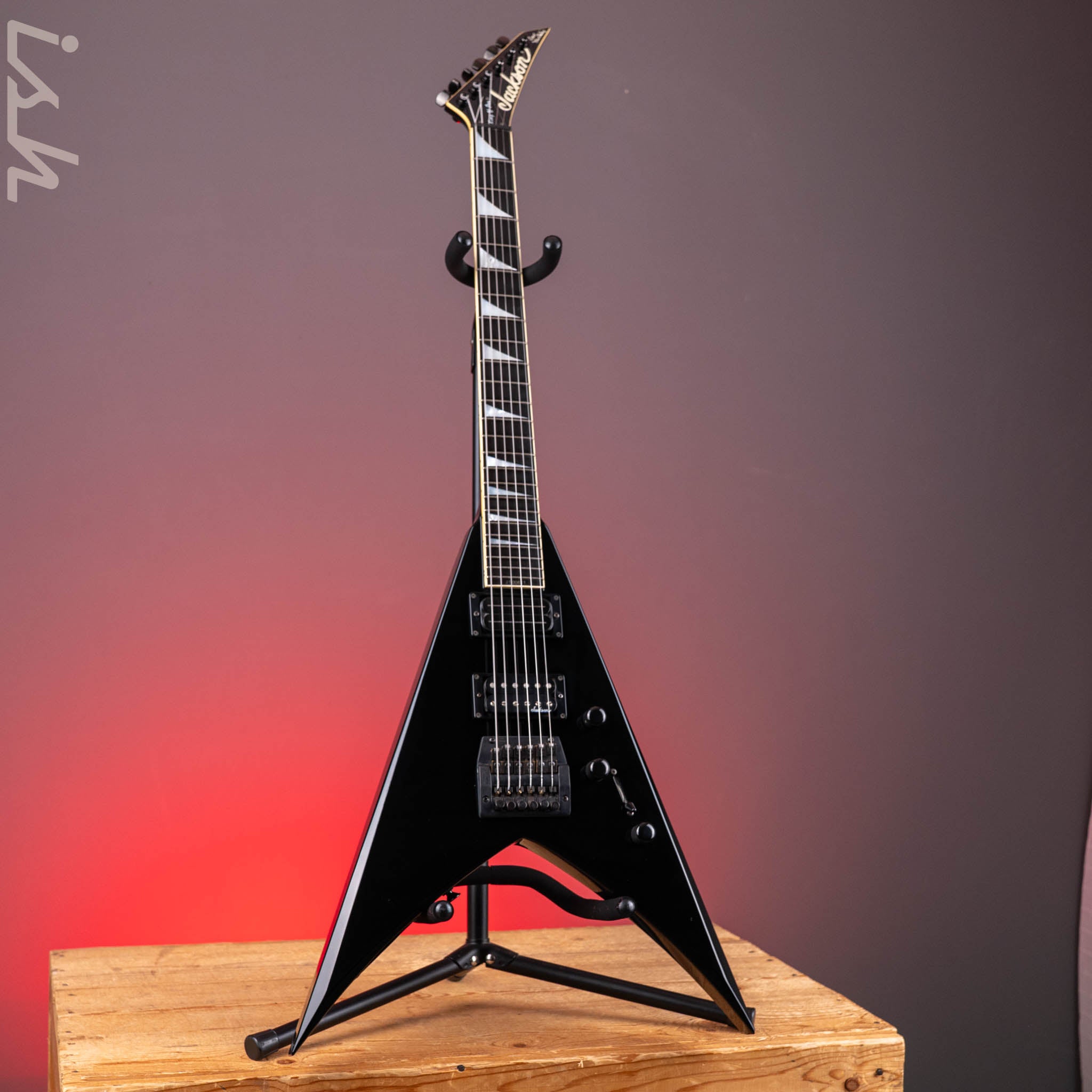 1995 Jackson Dave Mustaine King V Pro Black – Ish Guitars