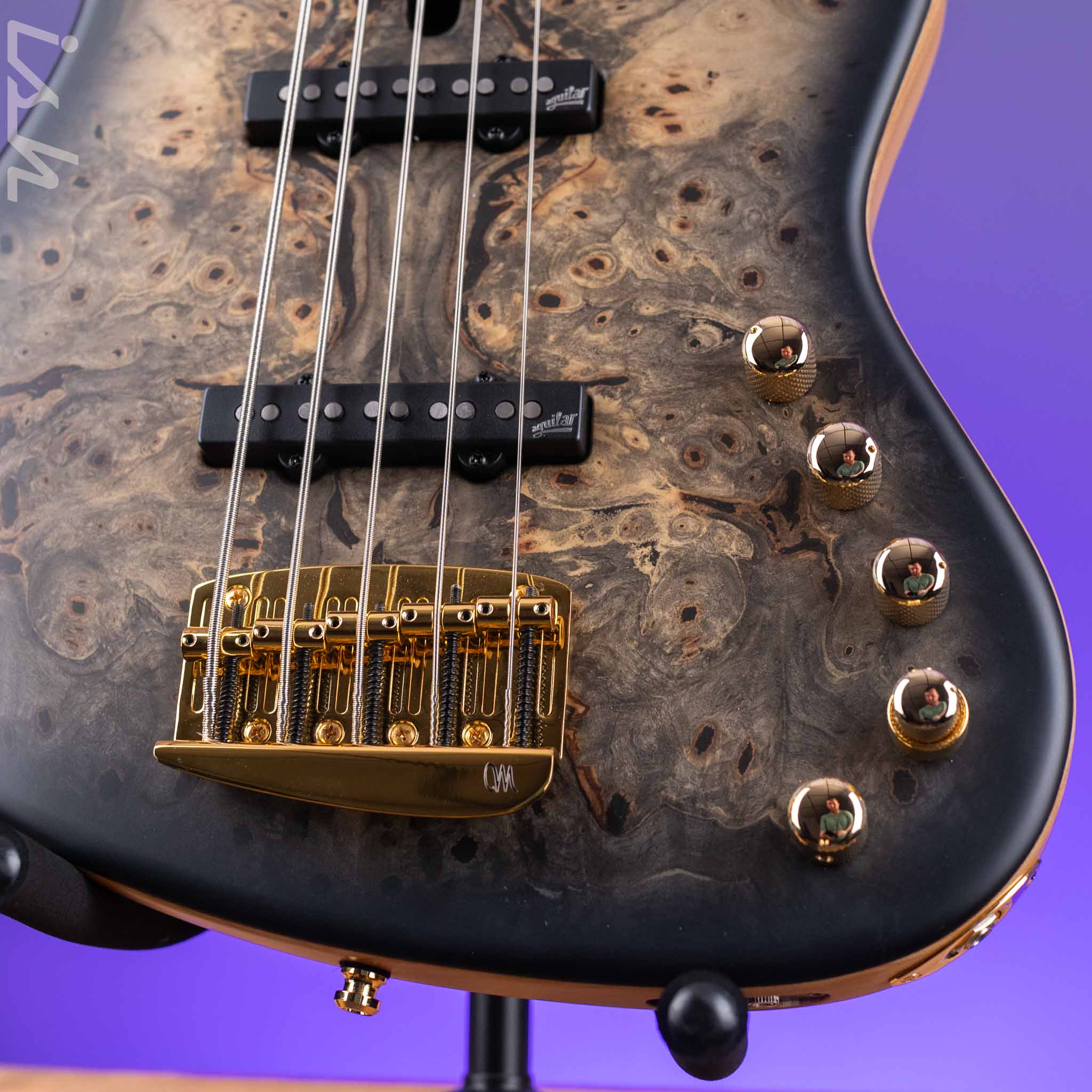 Mayones Jabba Custom 5 Trans Custom Color Satin Thin Black Burst