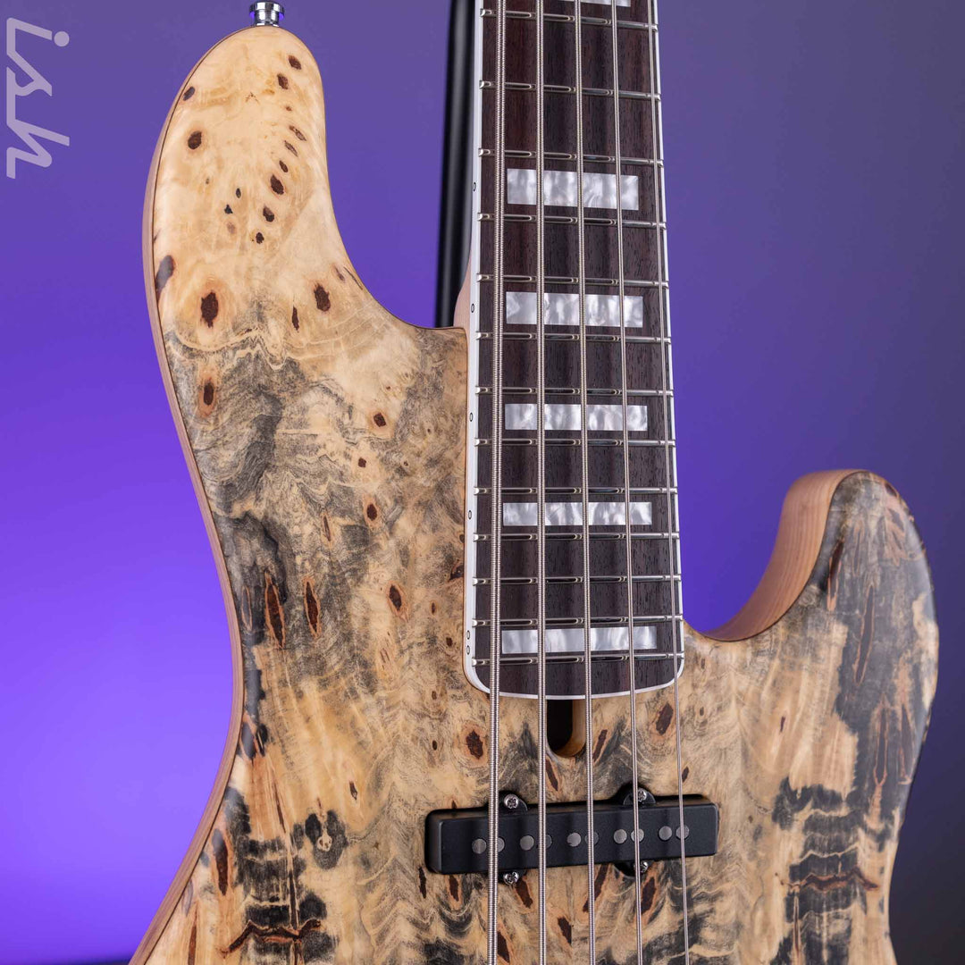 2023 Mayones Jabba Custom 5 Buckeye Burl Trans Natural Satin – Ish