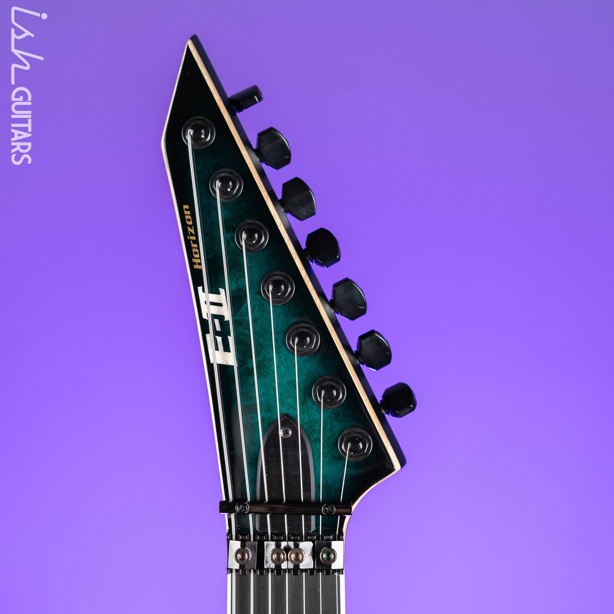 ESP E-II Horizon Floyd Rose 7 String Black Turquoise Burst – Ish