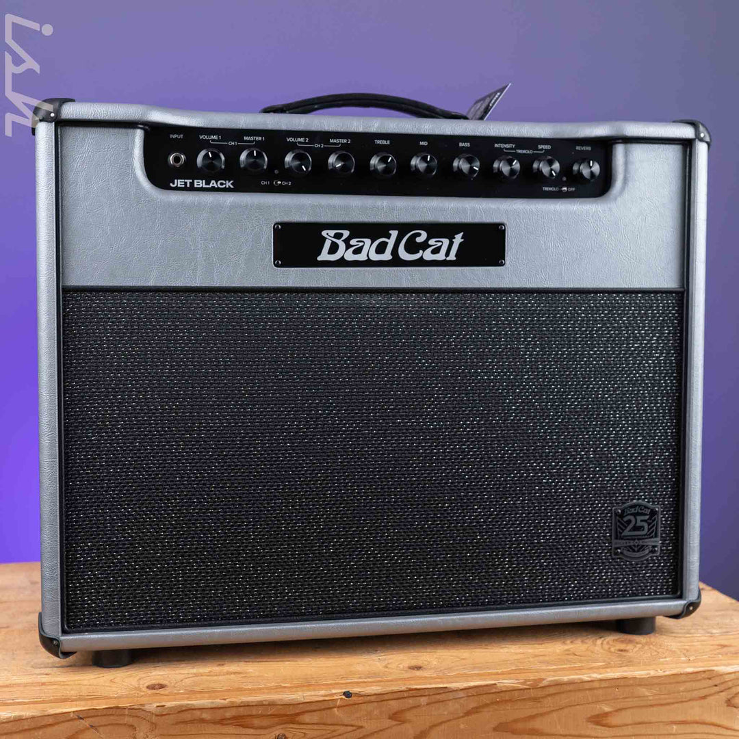 Bad Cat Jet Black Combo Silver Taurus/ Black Piping/ Black Sparkle Grill Custom Tolex Demo