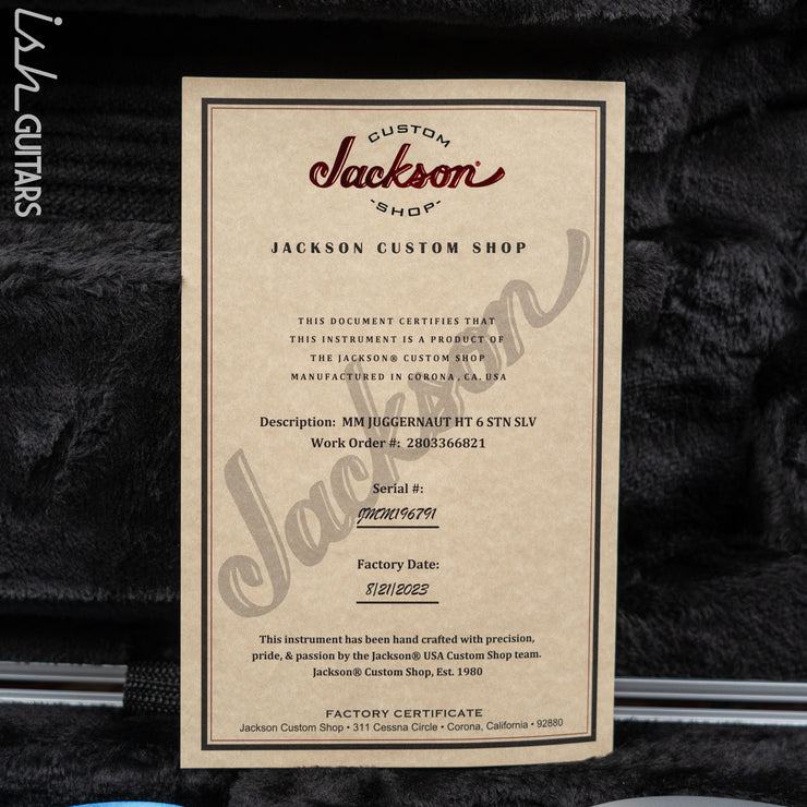 Jackson USA Custom Shop Misha Mansoor Signature Juggernaut HT6 Satin Silver