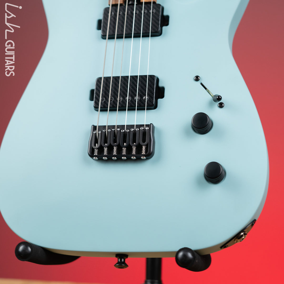Jackson USA Series Misha Mansoor Signature Juggernaut HT6 Satin Daphne Blue Demo