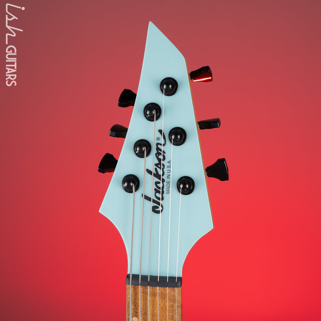 Jackson USA Series Misha Mansoor Signature Juggernaut HT6 Satin Daphne Blue Demo