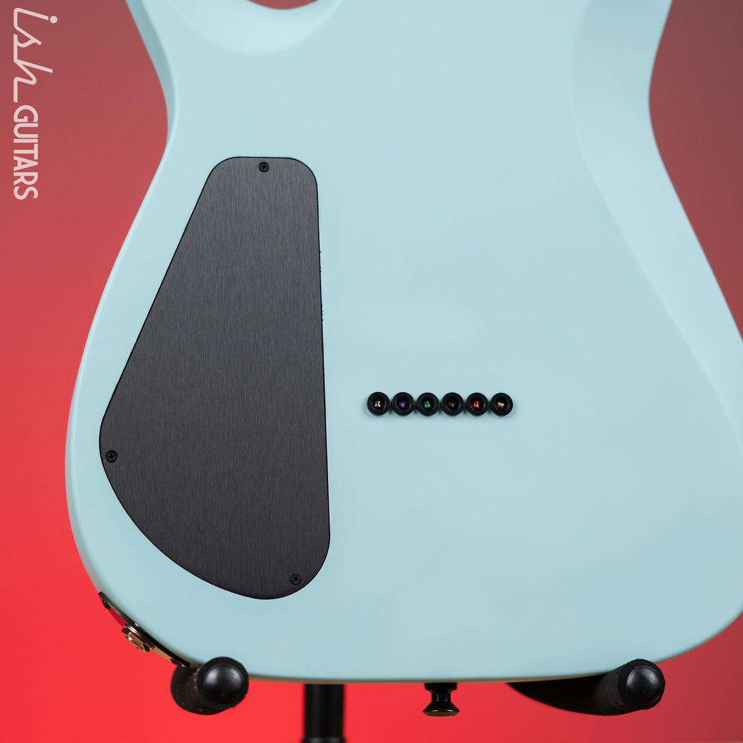 Jackson USA Series Misha Mansoor Signature Juggernaut HT6 Satin Daphne Blue Demo
