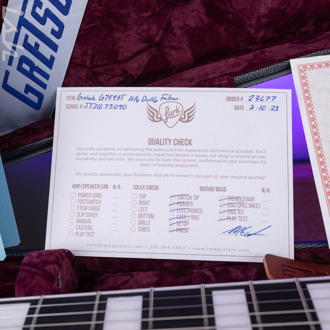 2022 Gretsch G7593T-BD Bill Duffy White Falcon