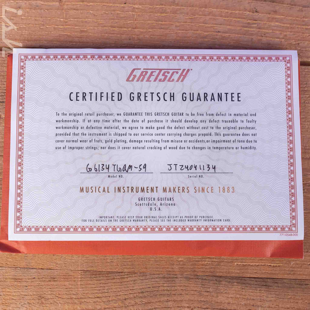 Gretsch G6134TGQM-59 Limited Edition Penguin Forge Glow Demo