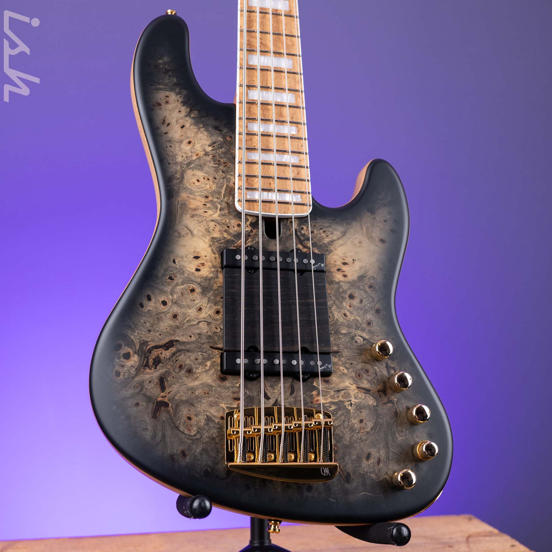Mayones Jabba Custom 5 Trans Custom Color Satin Thin Black Burst