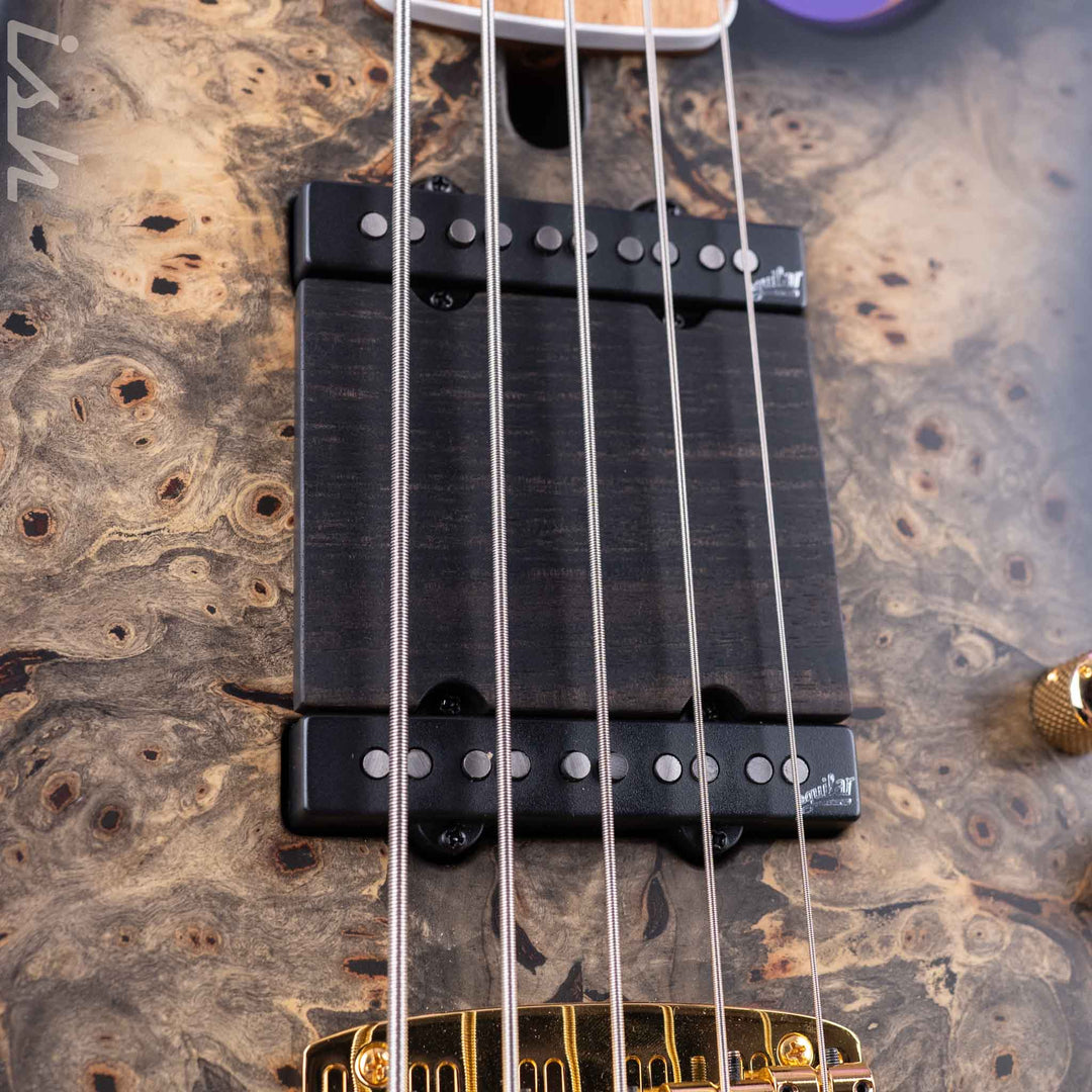 Mayones Jabba Custom 5 Trans Custom Color Satin Thin Black Burst