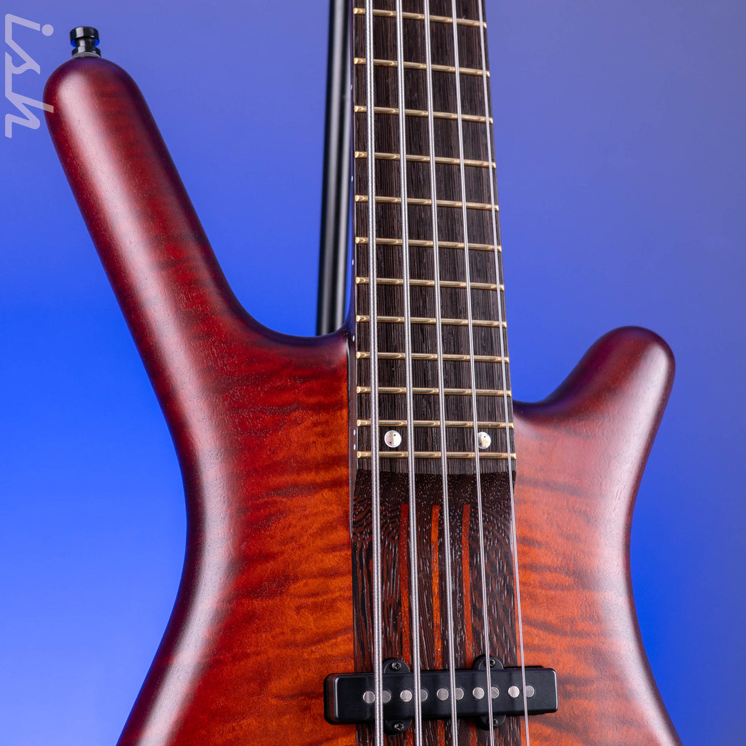 2022 Warwick Streamette 5 Masterbuilt 33/35 Special Amberburst Transparent Satin Finish