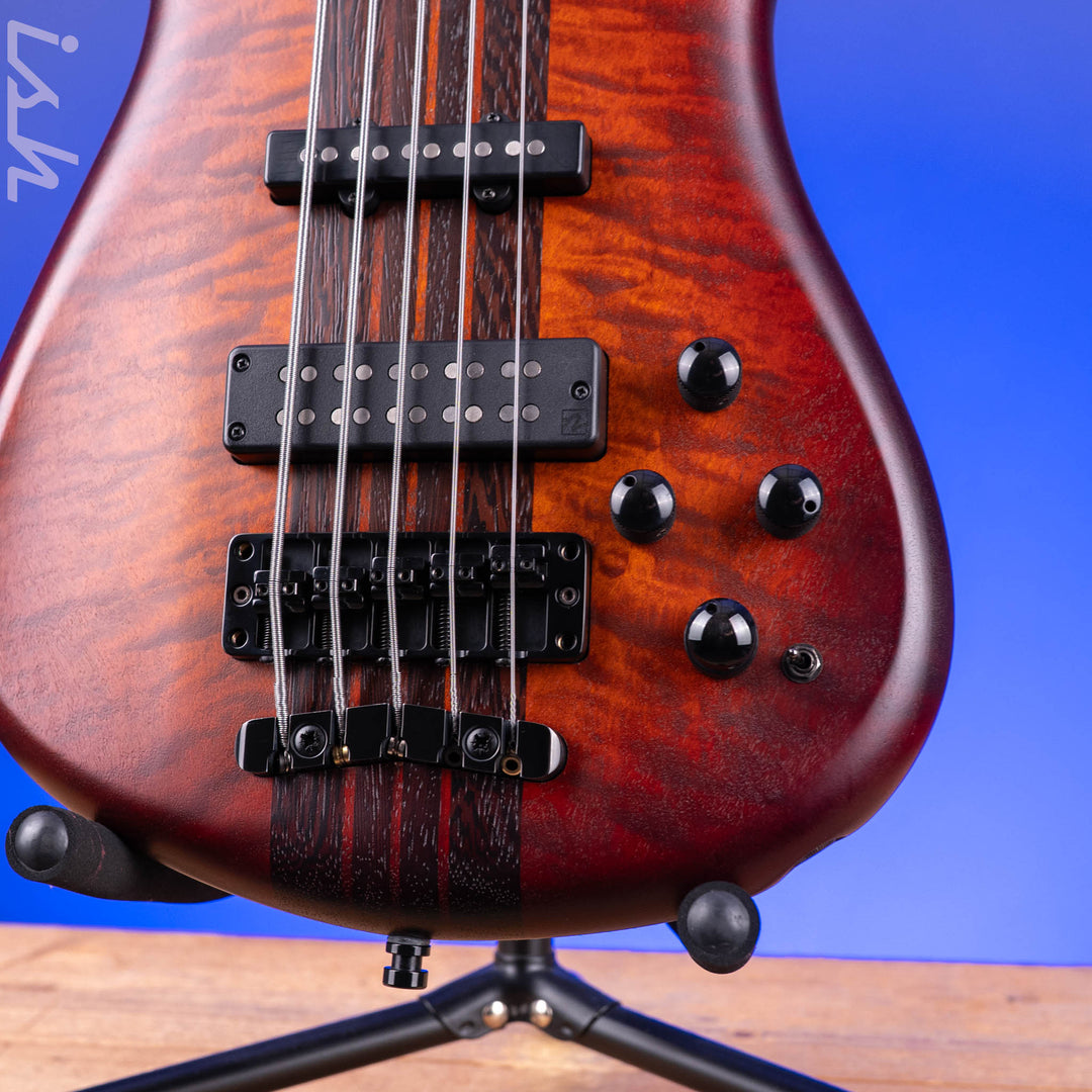 2022 Warwick Streamette 5 Masterbuilt 33/35 Special Amberburst Transparent Satin Finish