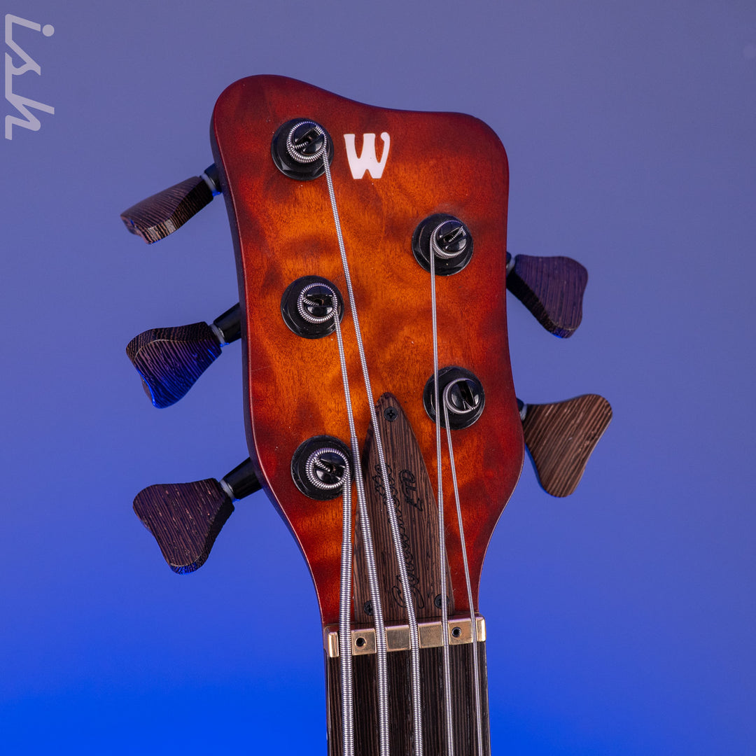 2022 Warwick Streamette 5 Masterbuilt 33/35 Special Amberburst Transparent Satin Finish