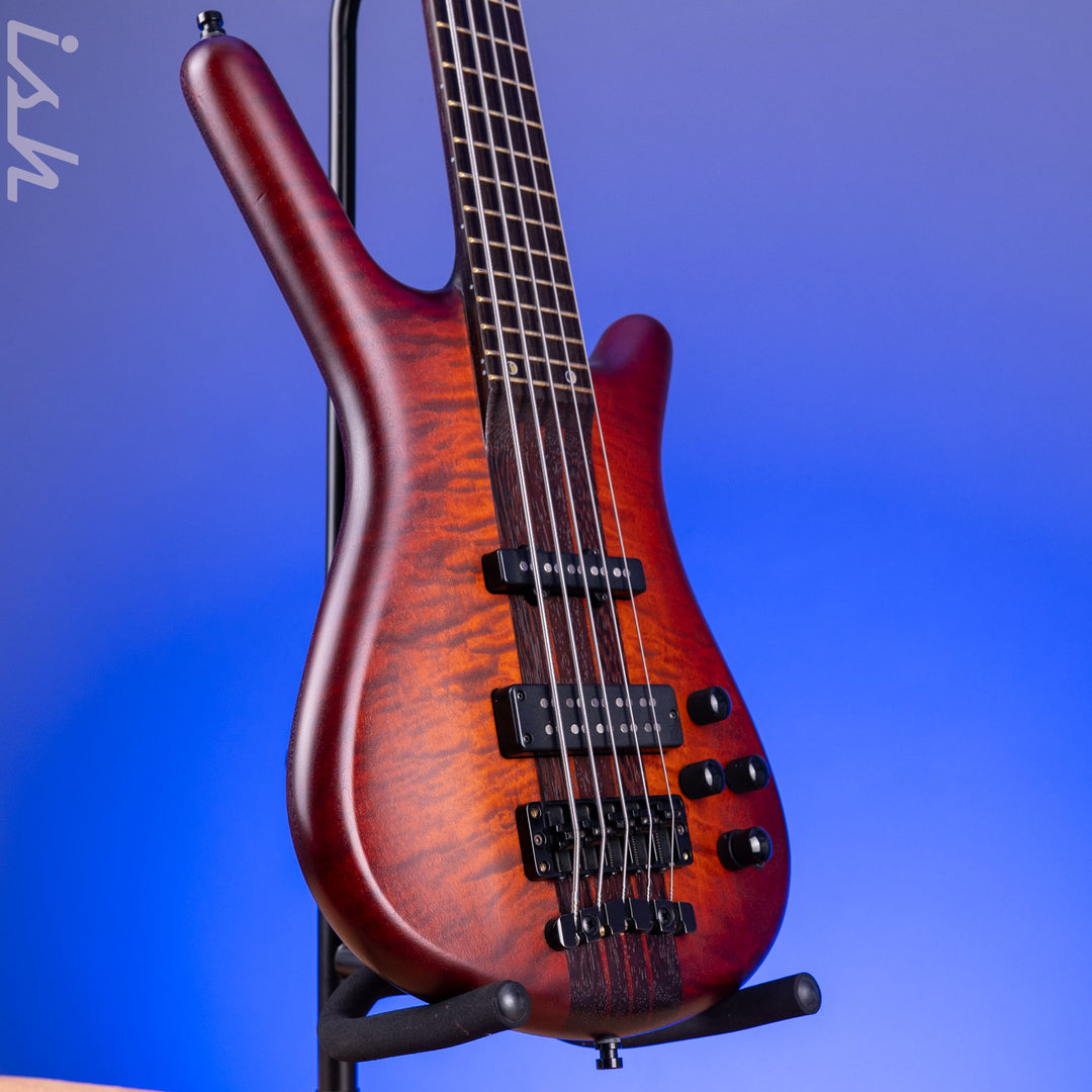 2022 Warwick Streamette 5 Masterbuilt 33/35 Special Amberburst Transparent Satin Finish