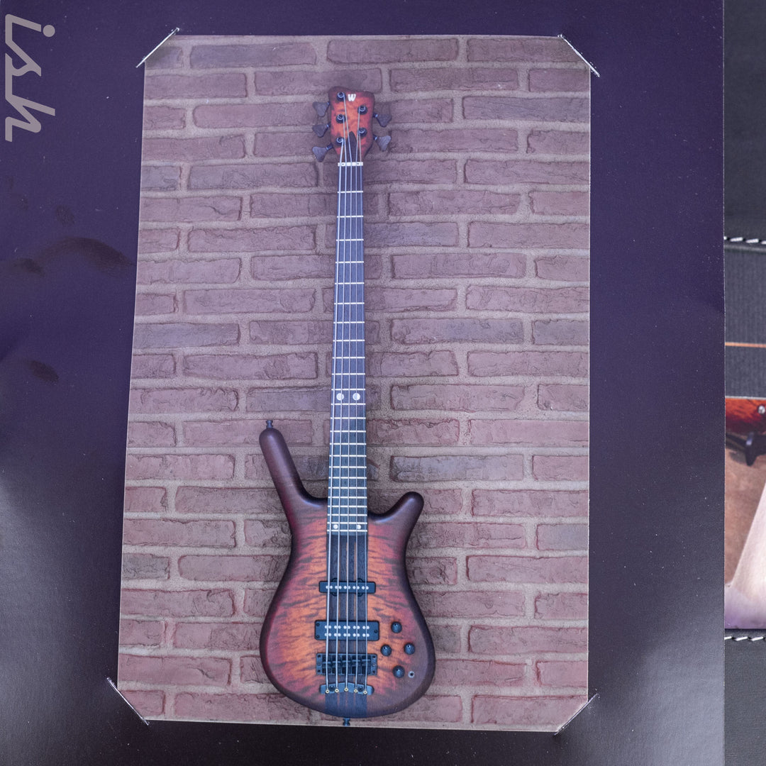 2022 Warwick Streamette 5 Masterbuilt 33/35 Special Amberburst Transparent Satin Finish