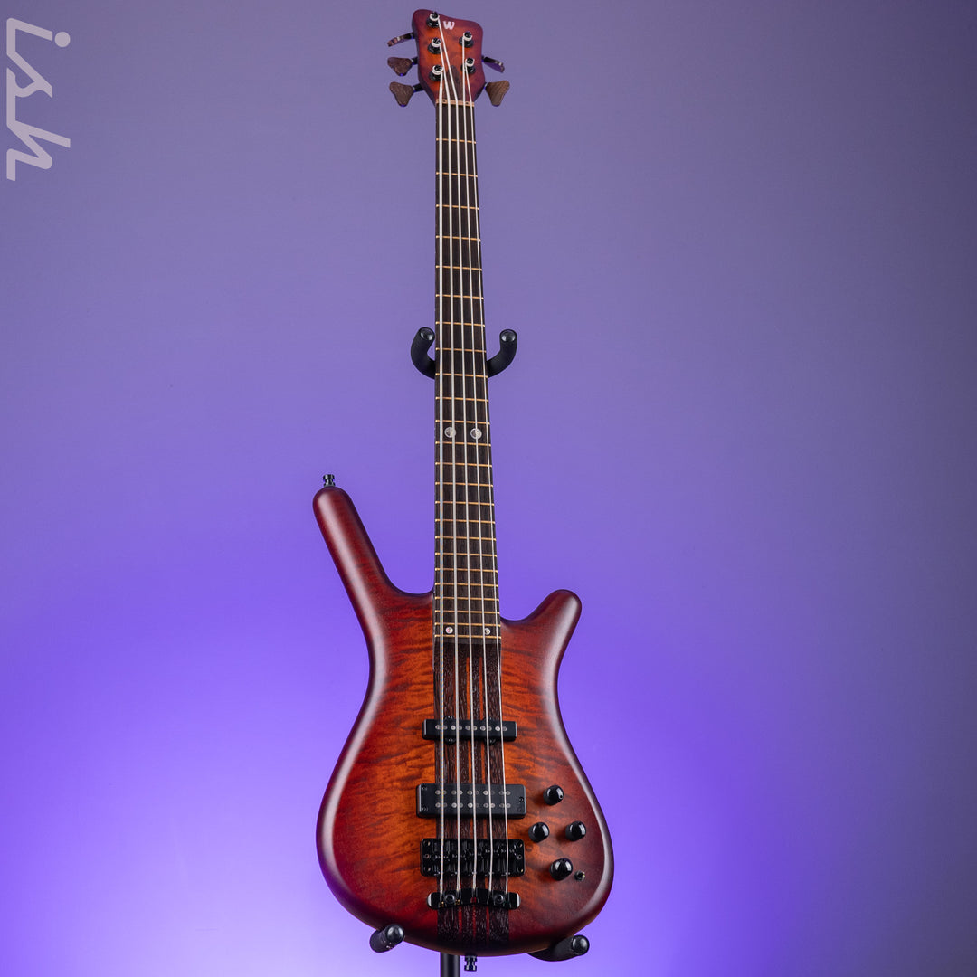 2022 Warwick Streamette 5 Masterbuilt 33/35 Special Amberburst Transparent Satin Finish