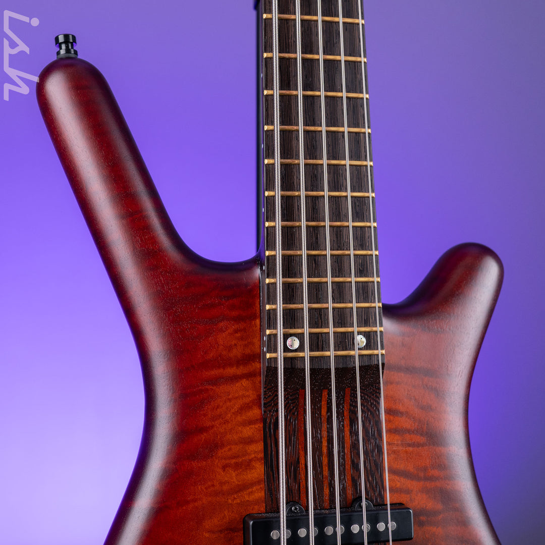 2022 Warwick Streamette 5 Masterbuilt 33/35 Special Amberburst Transparent Satin Finish
