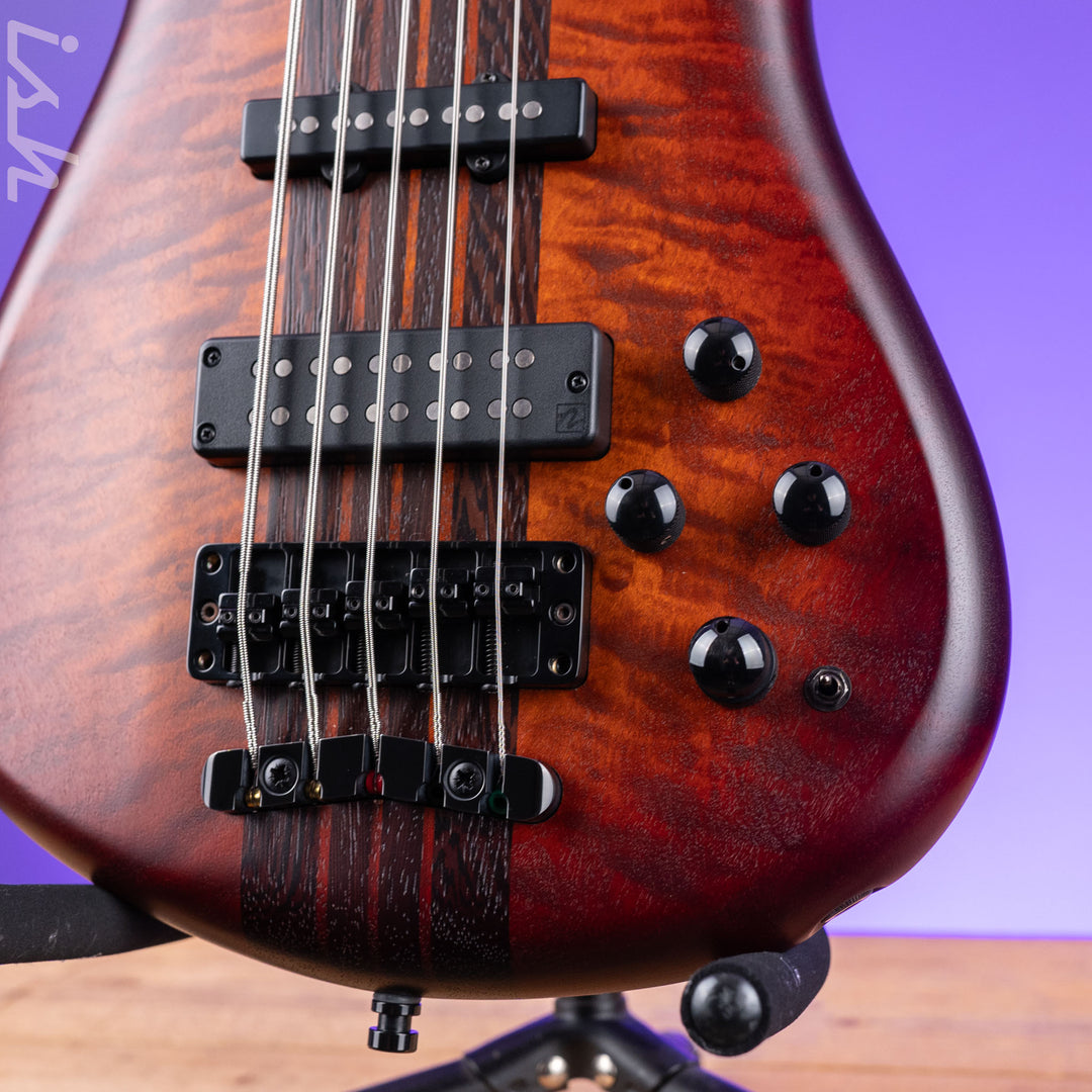 2022 Warwick Streamette 5 Masterbuilt 33/35 Special Amberburst Transparent Satin Finish