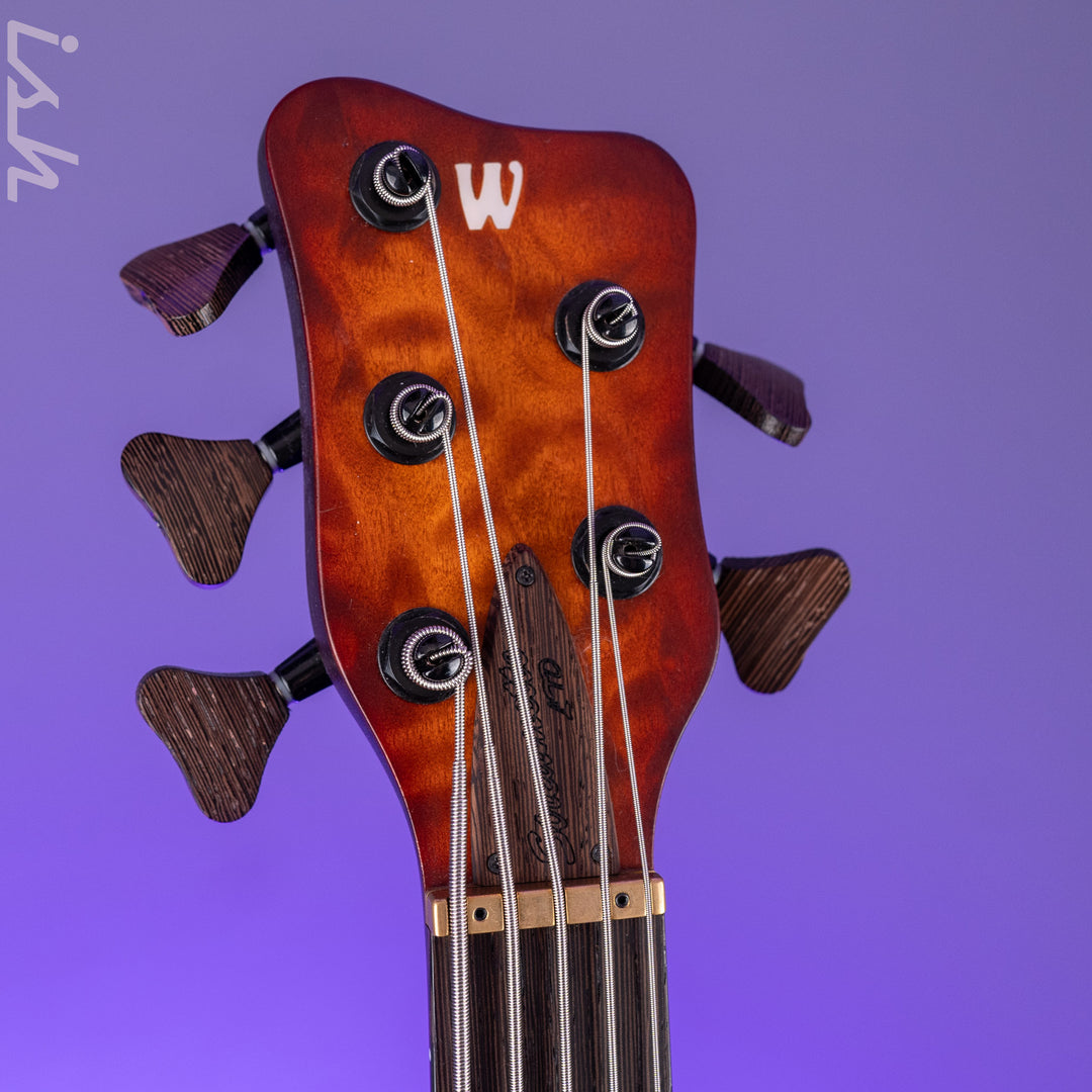 2022 Warwick Streamette 5 Masterbuilt 33/35 Special Amberburst Transparent Satin Finish