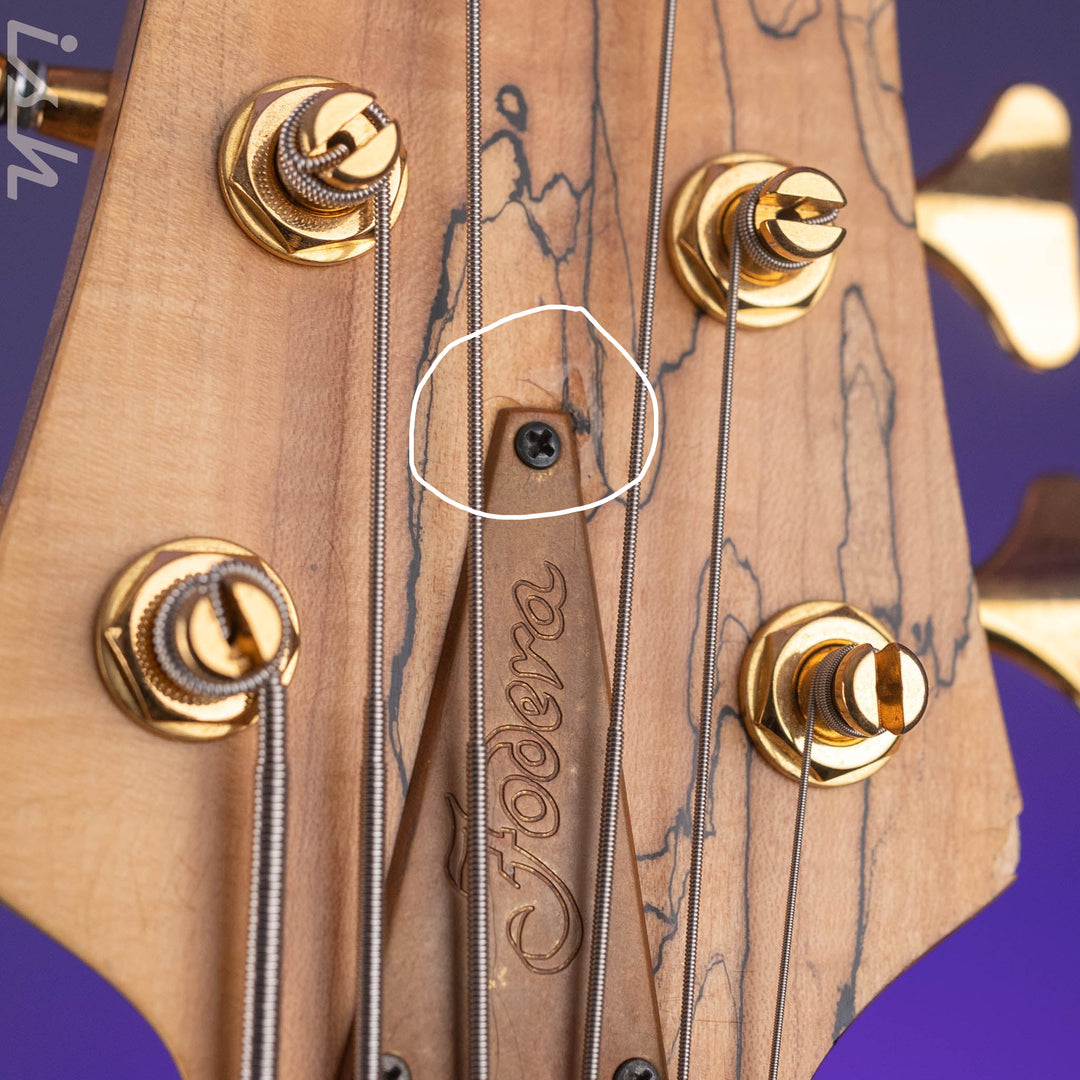 2008 Fodera Monarch Custom 6 String Fretless Bass Spalted Maple