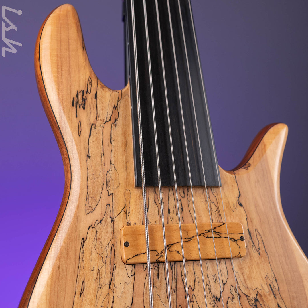 2008 Fodera Monarch Custom 6 String Fretless Bass Spalted Maple