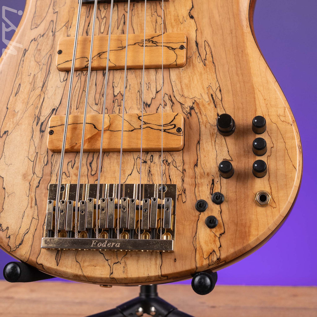 2008 Fodera Monarch Custom 6 String Fretless Bass Spalted Maple