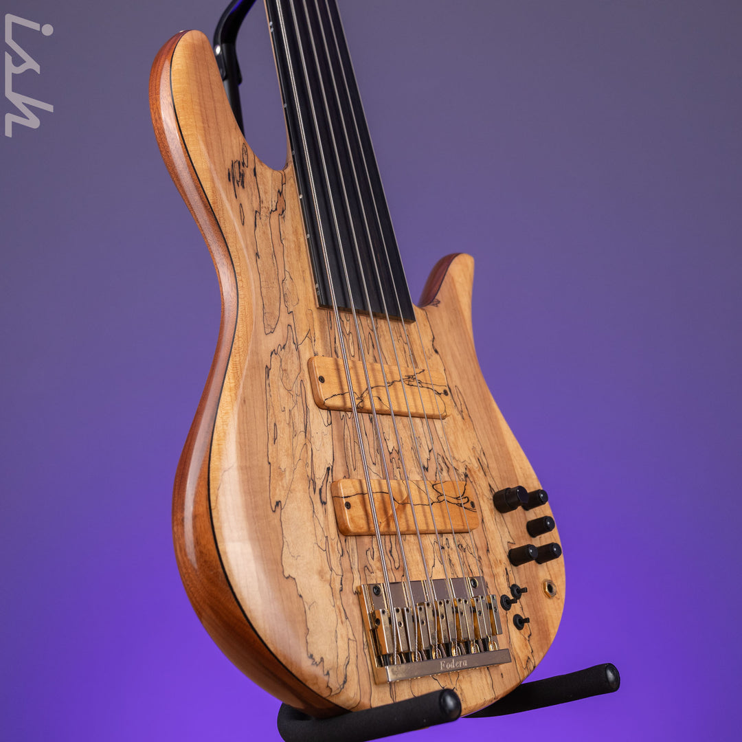 2008 Fodera Monarch Custom 6 String Fretless Bass Spalted Maple