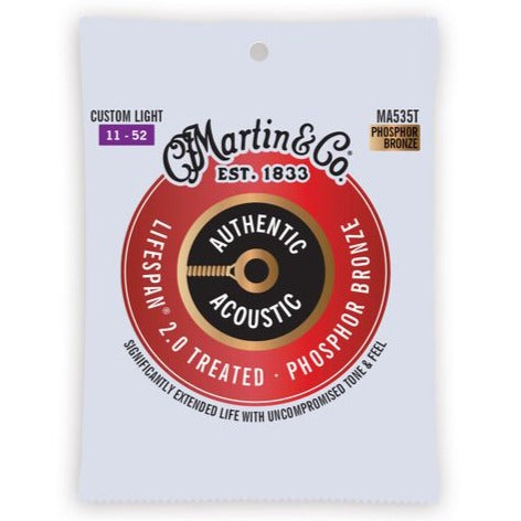 Martin MA535T Acoustic Strings Lifespan 2.0 Phosphor Bronze 11&