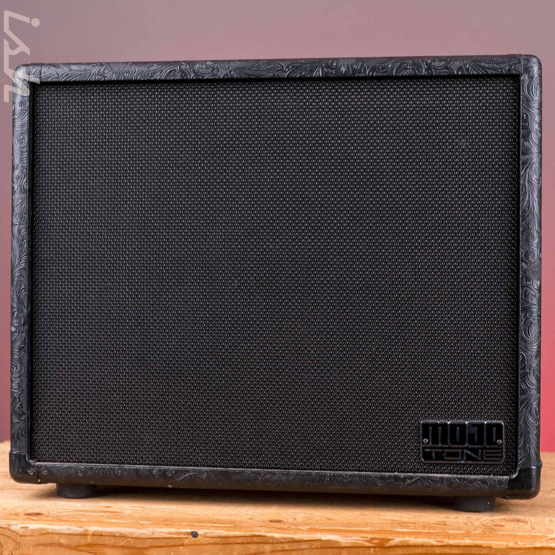 2021 Mojotone 1x12 Guitar Cabinet Lite Series Celestion Vintage 30 Speaker 16ohm Custom Black Paisley Tolex
