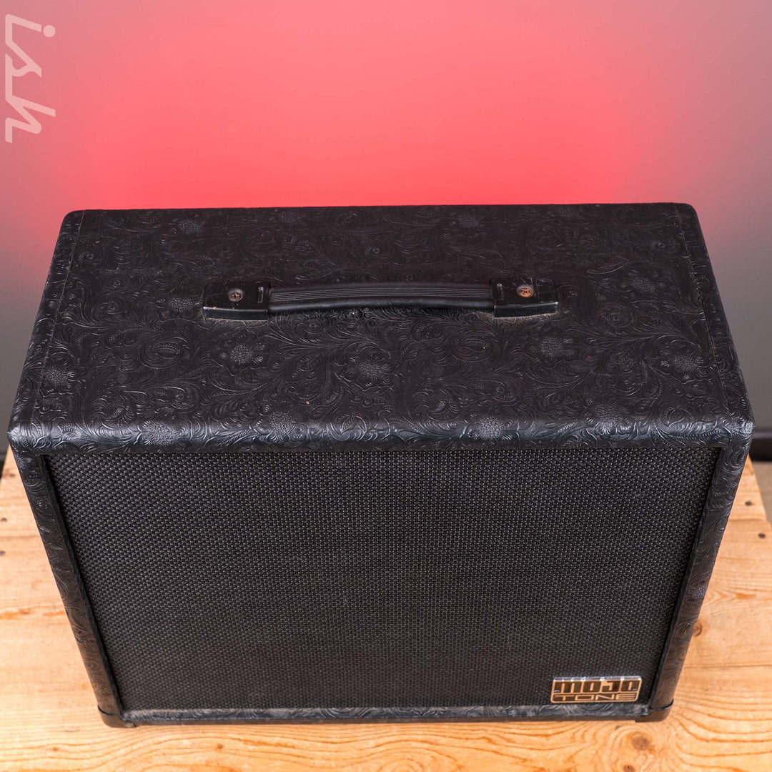 2021 Mojotone 1x12 Guitar Cabinet Lite Series Celestion Vintage 30 Speaker 16ohm Custom Black Paisley Tolex