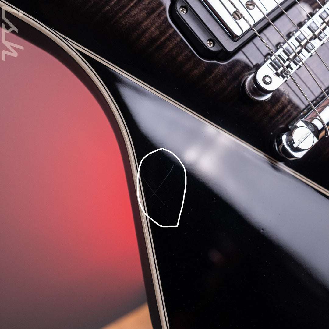 2013 Ernie Ball Music Man Armada Flame Black Trans