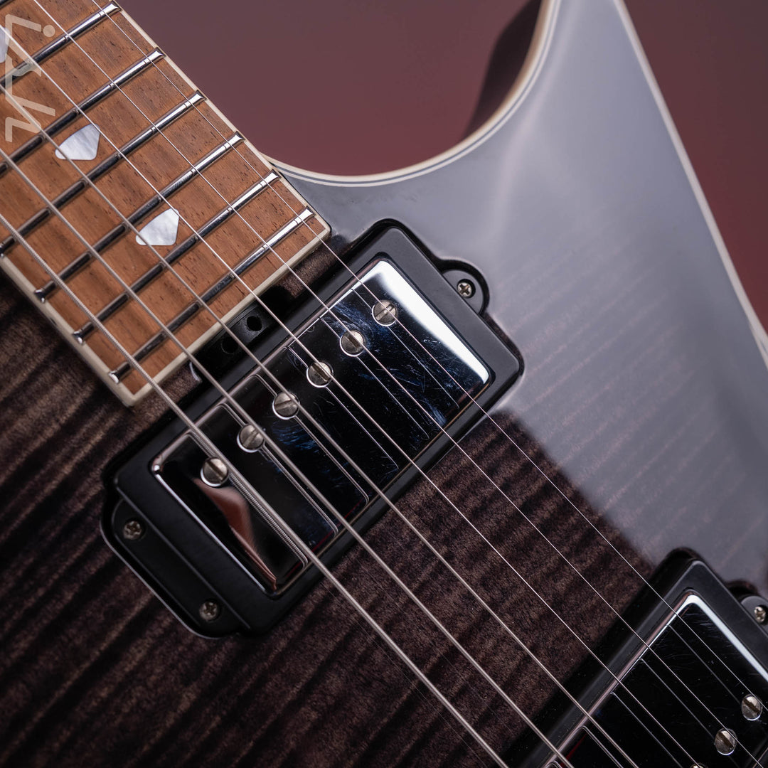 2013 Ernie Ball Music Man Armada Flame Black Trans