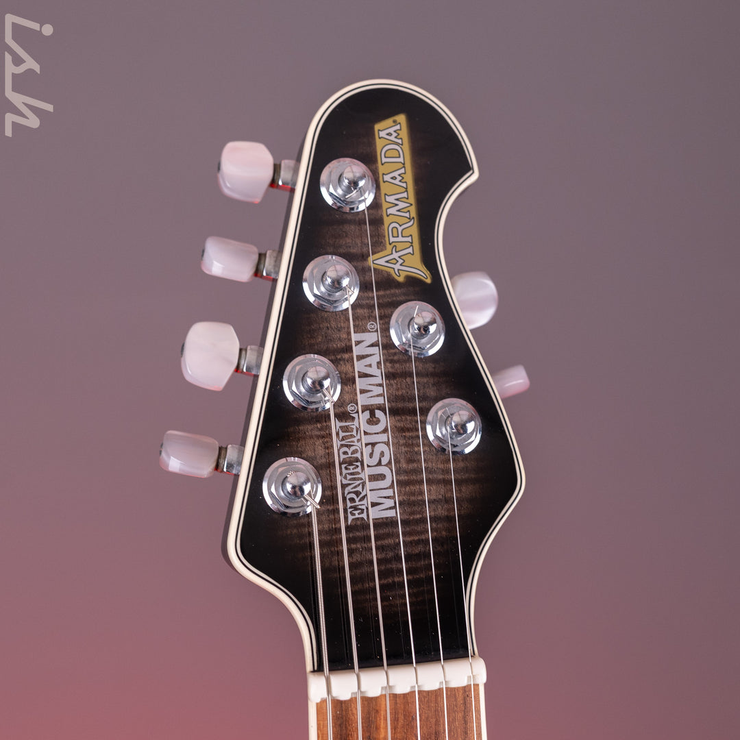 2013 Ernie Ball Music Man Armada Flame Black Trans
