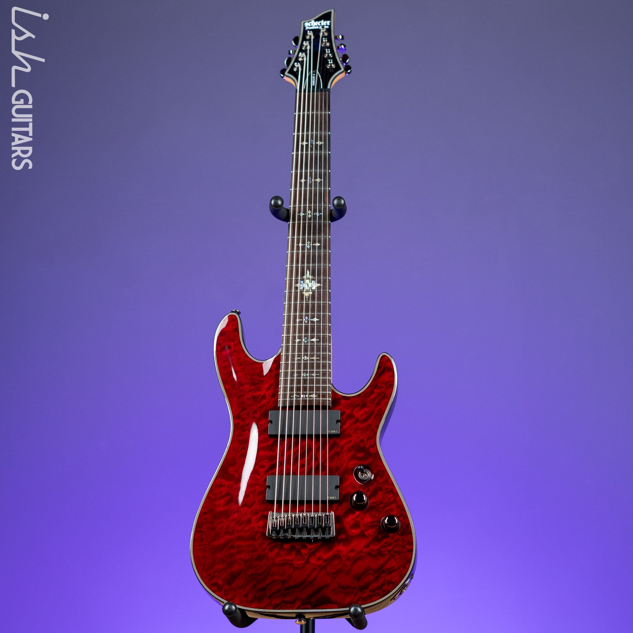2012 Schecter Damien Elite Crimson 8 String – Ish Guitars