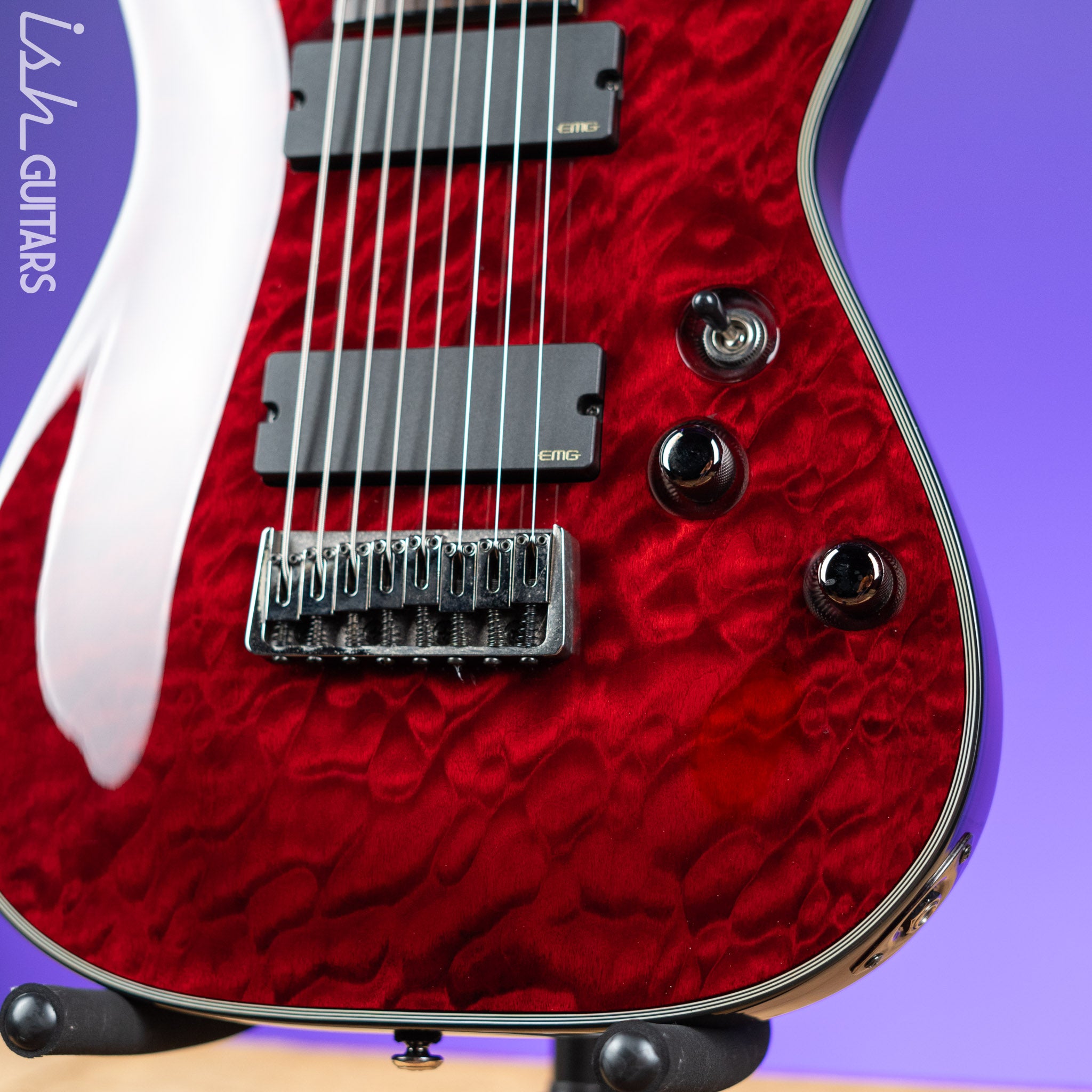 2012 Schecter Damien Elite Crimson 8 String – Ish Guitars