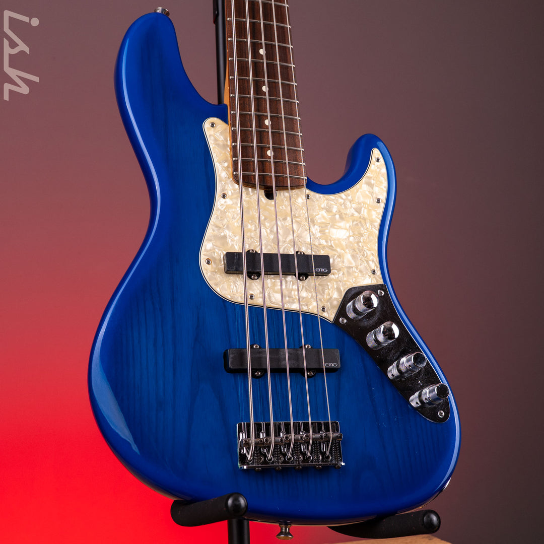 1996 Fender 50th Anniversary USA Jazz Bass Deluxe Active Blue Burst w/ EMG Pickups &amp; Preamp