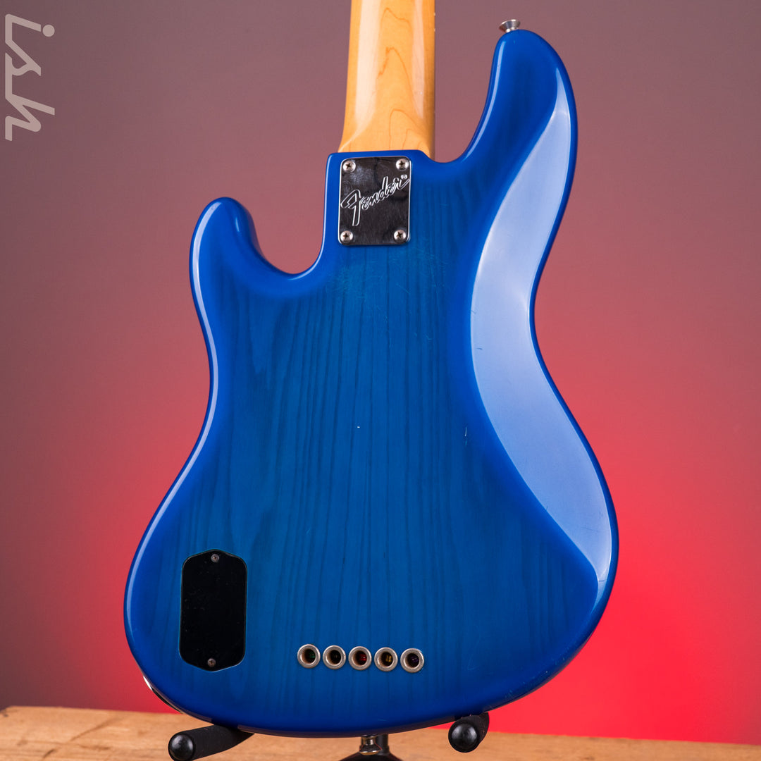 1996 Fender 50th Anniversary USA Jazz Bass Deluxe Active Blue Burst w/ EMG Pickups &amp; Preamp