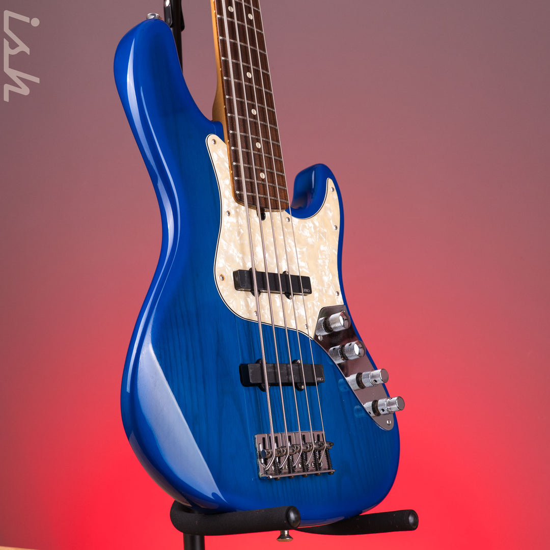 1996 Fender 50th Anniversary USA Jazz Bass Deluxe Active Blue Burst w/ EMG Pickups &amp; Preamp
