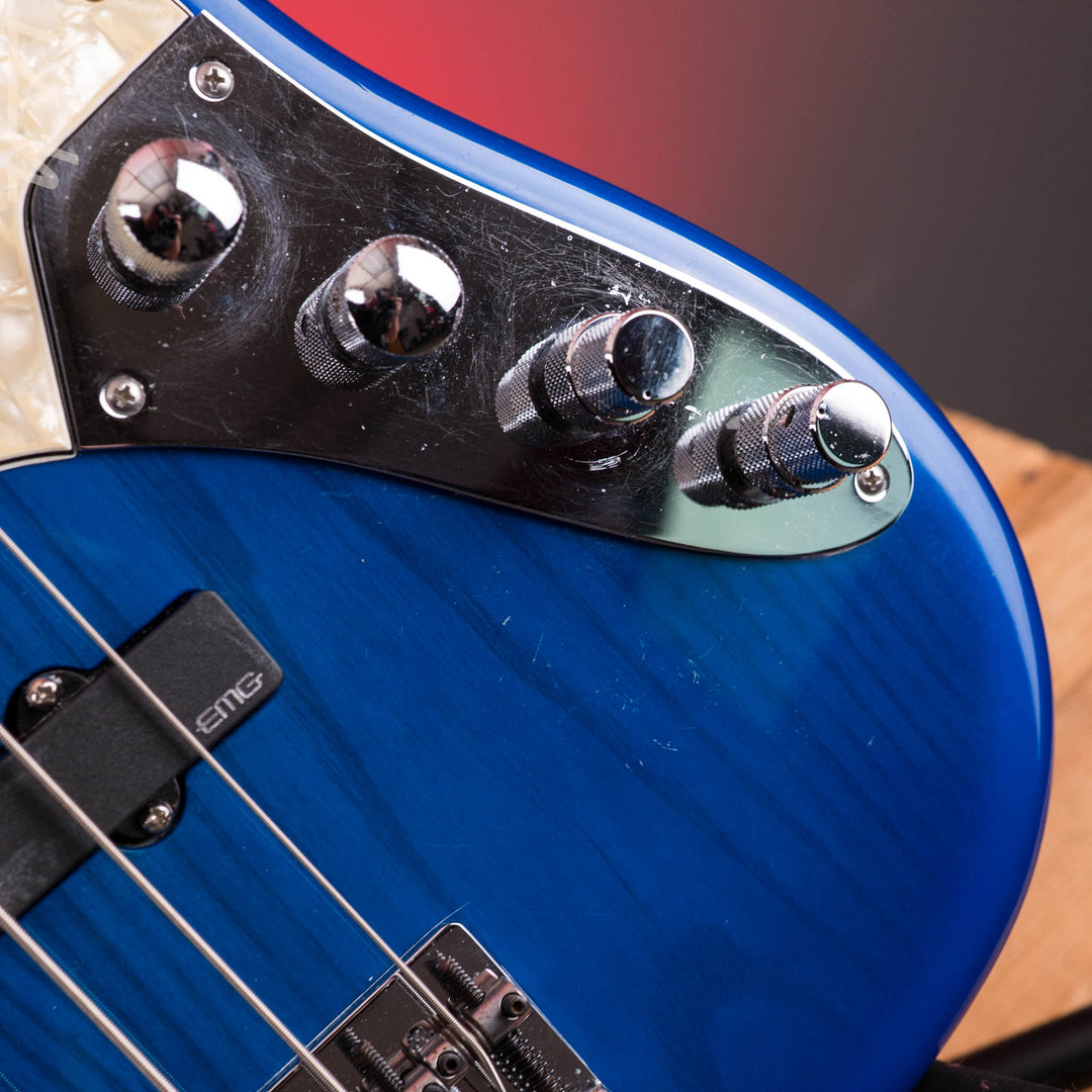 1996 Fender 50th Anniversary USA Jazz Bass Deluxe Active Blue Burst w/ EMG Pickups &amp; Preamp