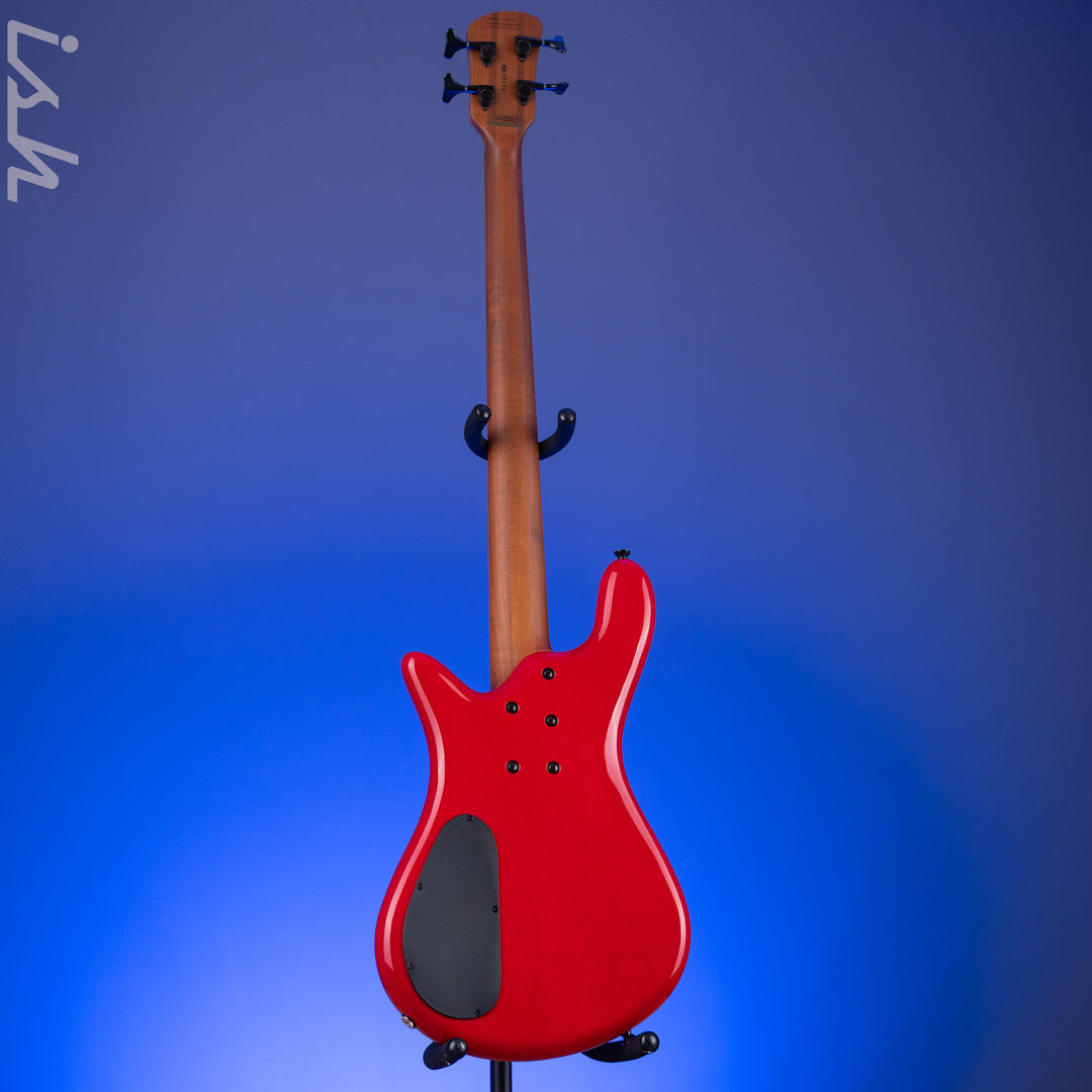 2022 Spector Eurobolt 4 Inferno Red Gloss Poplar Burl Bass Guitar