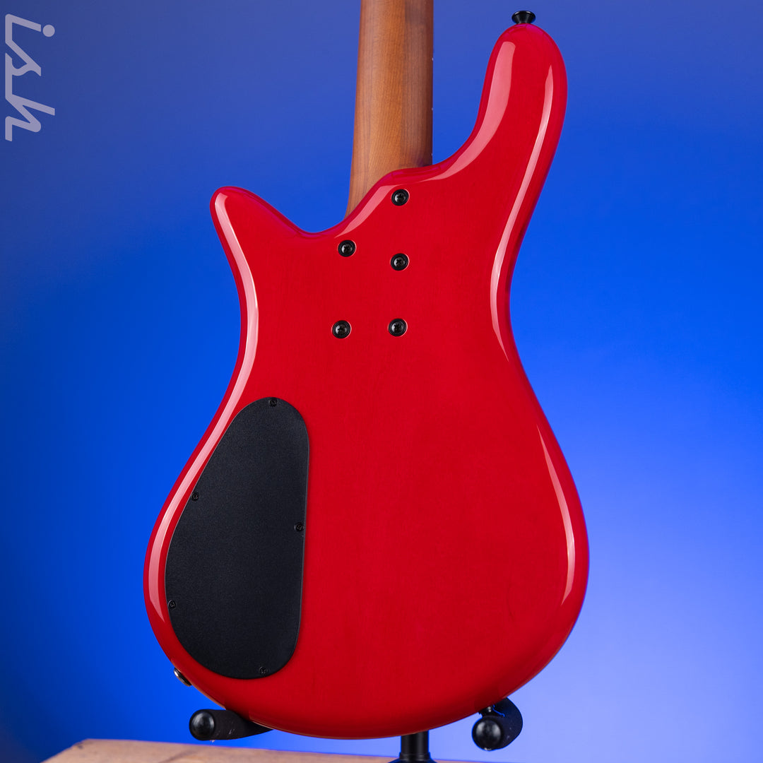 2022 Spector Eurobolt 4 Inferno Red Gloss Poplar Burl Bass Guitar