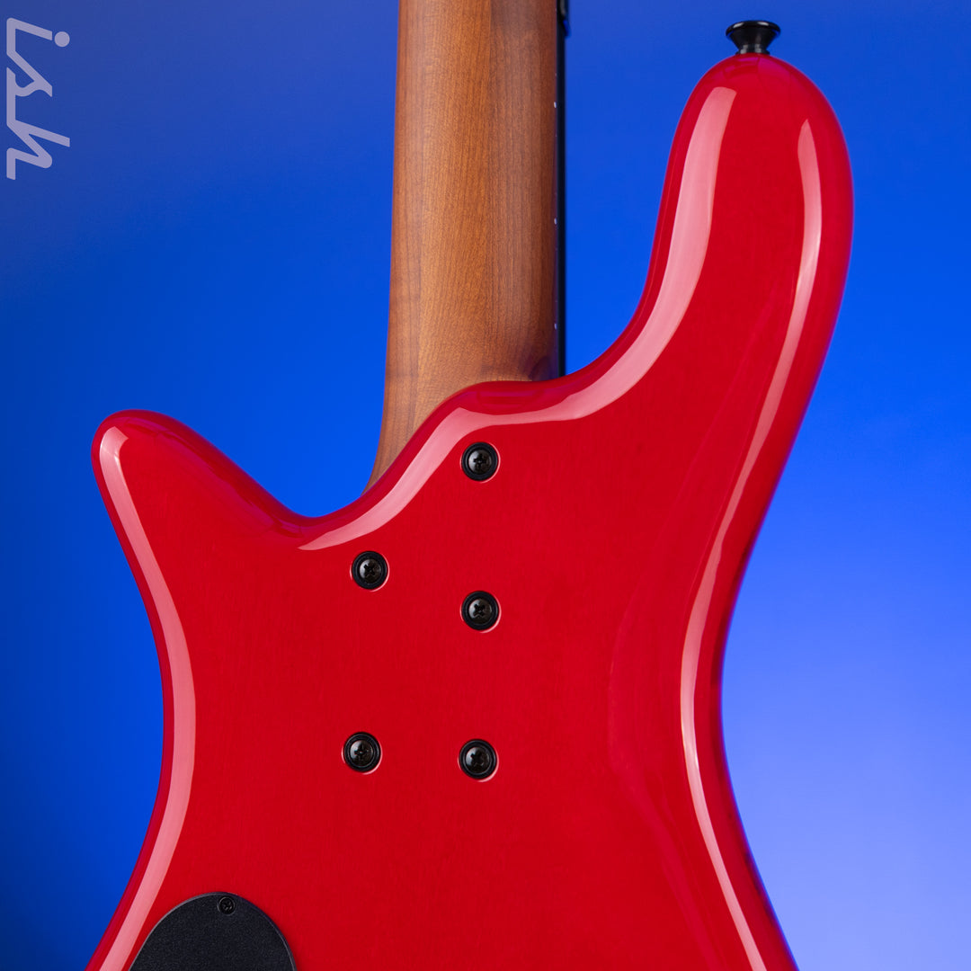 2022 Spector Eurobolt 4 Inferno Red Gloss Poplar Burl Bass Guitar