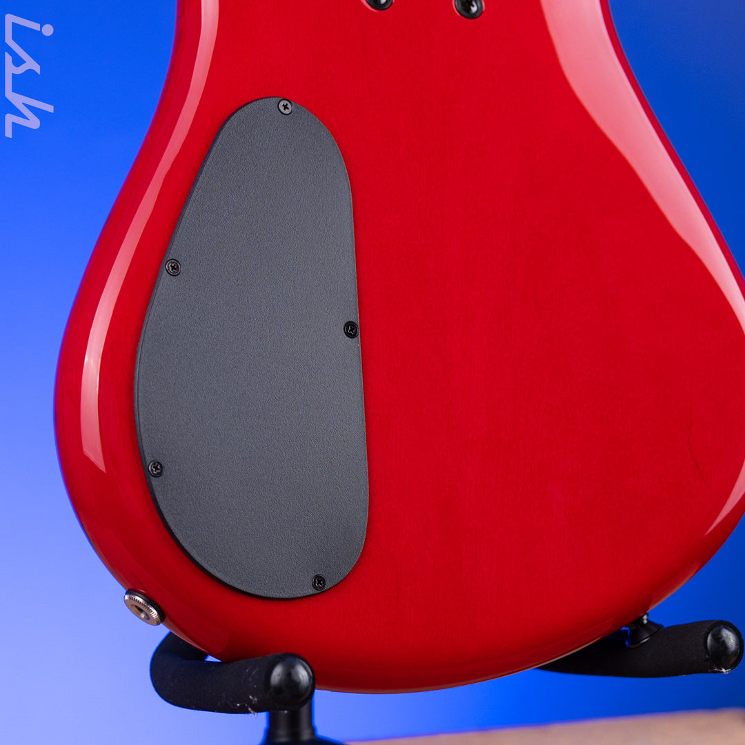 2022 Spector Eurobolt 4 Inferno Red Gloss Poplar Burl Bass Guitar